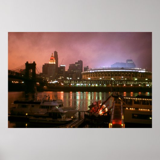 Cincinnati Ohio Sunset - Foto Art Poster (Vorne)
