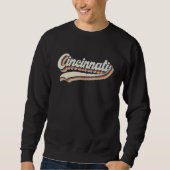 Cincinnati Ohio Throwback Vintage Classic Sweatshirt (Vorderseite)