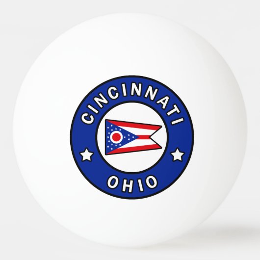 Cincinnati Ohio Tischtennisball (Vorderseite)