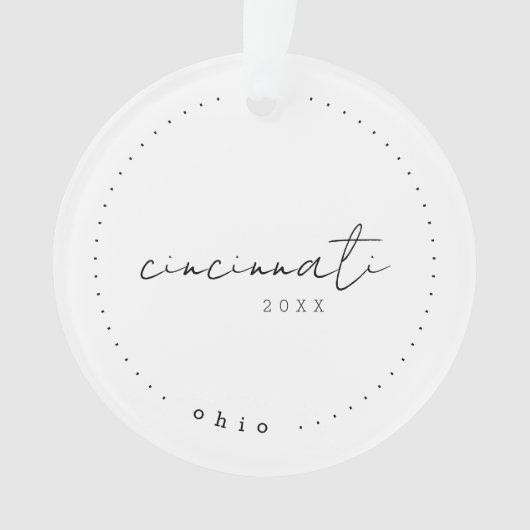 Cincinnati Ohio Travel Vereinigte Staaten Simple Ornament (Vorderseite)