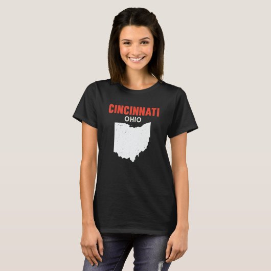 CINCINNATI Ohio USA State America Travel Ohioan T-Shirt (Vorne ganz)