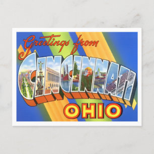 Cincinnati, Ohio Vintage-Großbuchstaben-Postkarte Postkarte