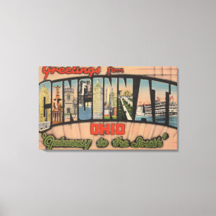 Cincinnati, Ohio (Zugang zum Süden) Leinwanddruck