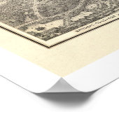 Cincinnati Pittsburg - Eisenbahnkarte 1877 Poster (Ecke)