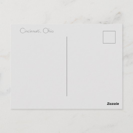 Cincinnati Postkarte (Rückseite)