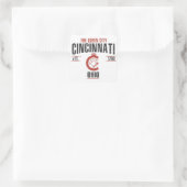 Cincinnati Quadratischer Aufkleber (Tasche)