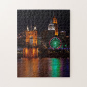 Cincinnati Roebling Bridge Nightscape Puzzle (Vertikal)