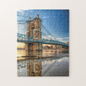 Cincinnati Roebling Bridge Reflektion Puzzle (Vertikal)
