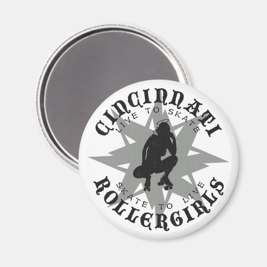 Cincinnati Rollergirls Magnet (Vorderseite/Rückseite)