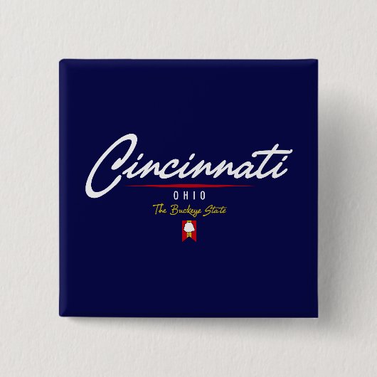 Cincinnati-Skript Button (Vorderseite)
