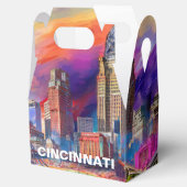 Cincinnati Skyline Abstrakte Kunst Geschenkschachtel (Geöffnet)