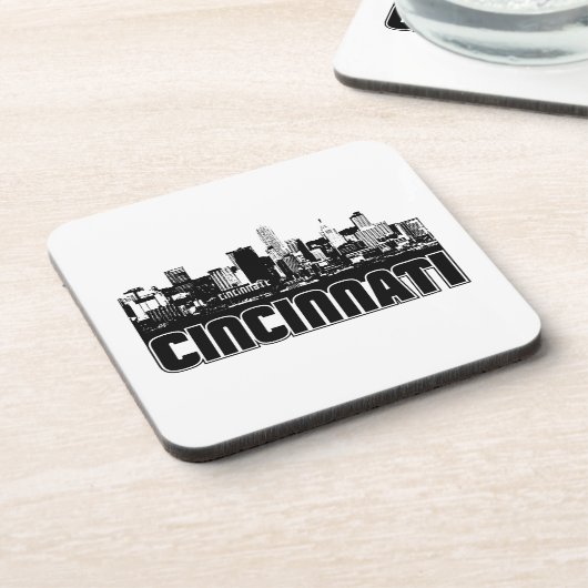 Cincinnati-Skyline Getränkeuntersetzer (Linke Seite)
