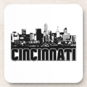 Cincinnati-Skyline Getränkeuntersetzer (Vorderseite)