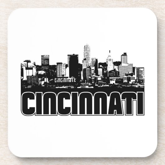Cincinnati-Skyline Getränkeuntersetzer (Vorderseite)