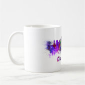 Cincinnati skyline im Watercolor Kaffeetasse (Links)