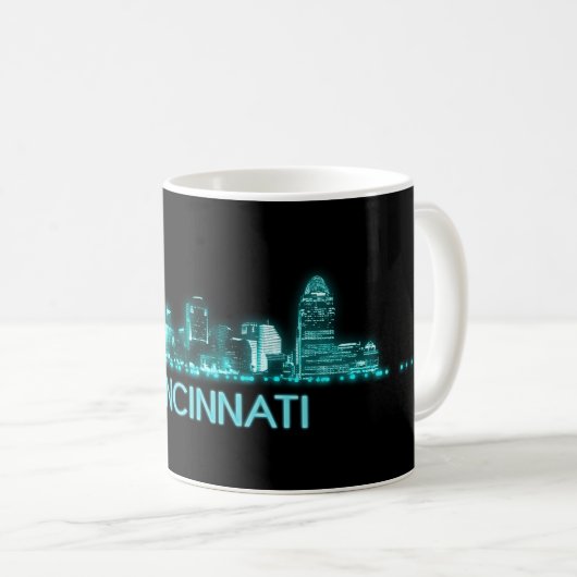 Cincinnati Skyline Kaffeetasse (VorderseiteRechts)