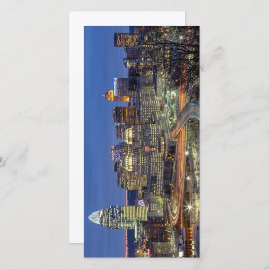 Cincinnati-Skyline-Karte Feiertagskarte (Vorne/Hinten)