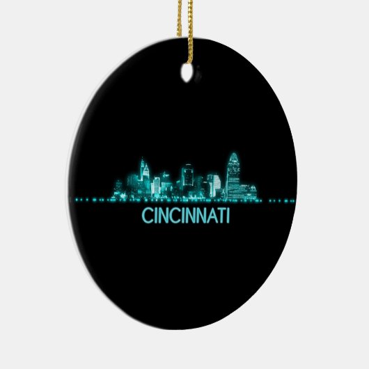 Cincinnati Skyline Keramik Ornament (Rechts)