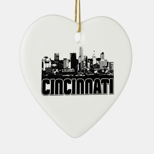 Cincinnati-Skyline Keramikornament (Rechts)