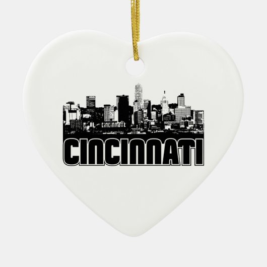 Cincinnati-Skyline Keramikornament (Vorne)