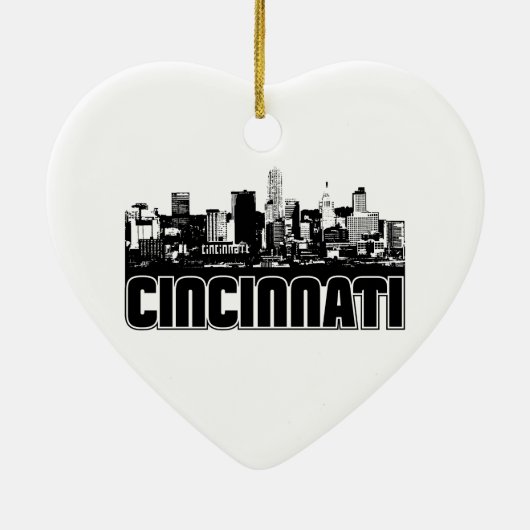Cincinnati-Skyline Keramikornament (Hinten)