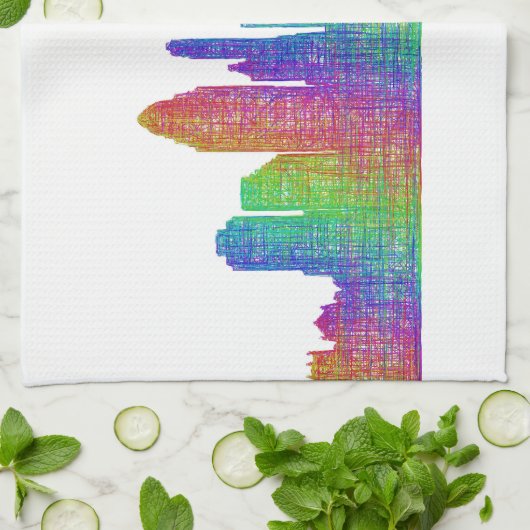 Cincinnati-Skyline Küchentuch (Gefaltet)