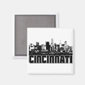 Cincinnati Skyline Magnet (Vorderseite/Rückseite)