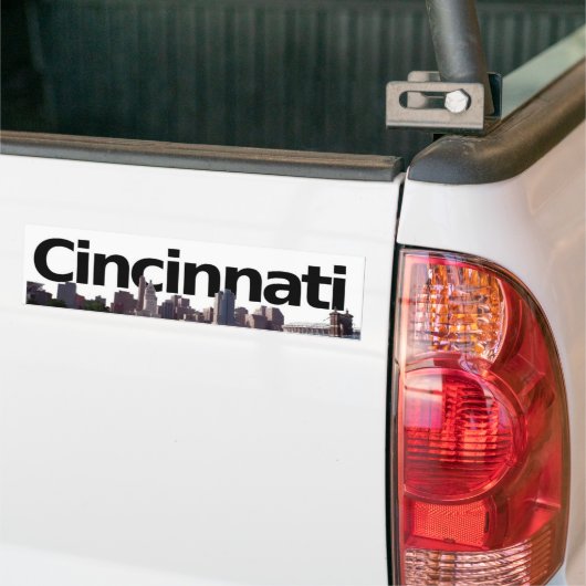 Cincinnati-Skyline mit Cincinnati im Himmel Autoaufkleber (Auf Lkw)
