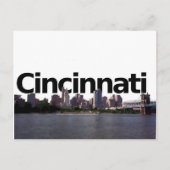 Cincinnati Skyline mit Cincinnati im Himmel oben Postkarte (Vorderseite)