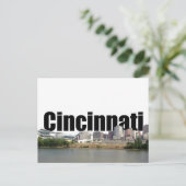 Cincinnati Skyline mit Cincinnati im Himmel Postkarte (Stehend Vorderseite)