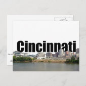 Cincinnati Skyline mit Cincinnati im Himmel Postkarte (Vorne/Hinten)