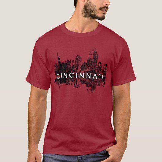 Cincinnati, Skyline Ohio T-Shirt (Vorderseite)