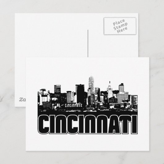 Cincinnati Skyline Postkarte (Vorne/Hinten)
