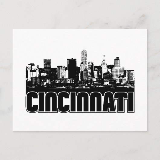 Cincinnati Skyline Postkarte (Vorderseite)