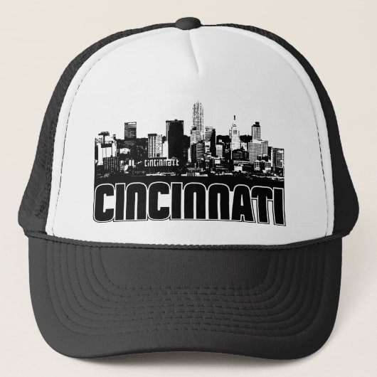 Cincinnati-Skyline Truckerkappe (Vorderseite)