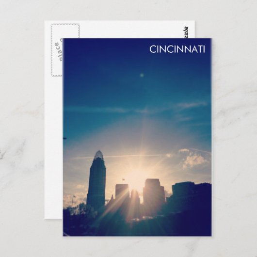 Cincinnati Skyline V1 Postkarte (Vorne/Hinten)