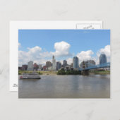 Cincinnati, Skyline von Ohio mit dem Fluss Ohio Postkarte (Vorne/Hinten)
