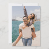 Cincinnati Skyline Watercolor Photo Wedding Einladung (Rückseite)