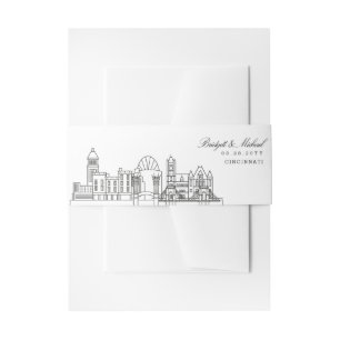Cincinnati Skyline Wedding Einladungsbanderole