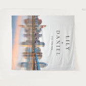 Cincinnati Skyline Wedding Photo Backdrop Wandteppich (Vorderseite (Horizontal))