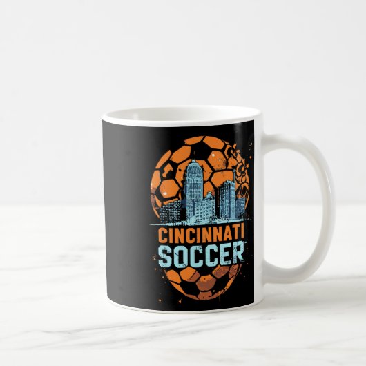 Cincinnati Soccer City Skyline Cool Cincy 513  Kaffeetasse (Rechts)