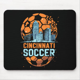 Cincinnati Soccer City Skyline Cool Cincy 513  Mousepad