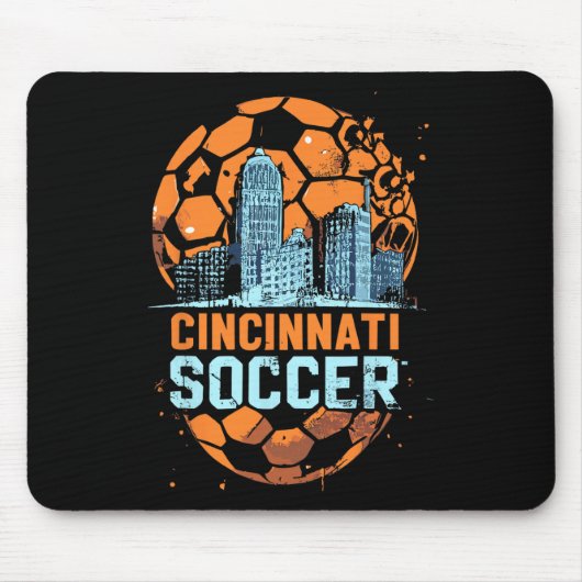 Cincinnati Soccer City Skyline Cool Cincy 513 Mousepad (Vorne)