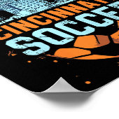 Cincinnati Soccer City Skyline Cool Cincy 513  Poster (Ecke)