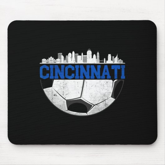 Cincinnati Soccer Distressed Cincy nati  Mousepad (Vorne)