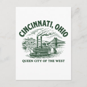 Cincinnati Stadt Ohio Queen City des Westens Postkarte