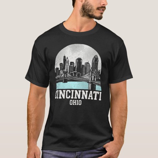 Cincinnati Stadt Ohio T-Shirt (Vorderseite)