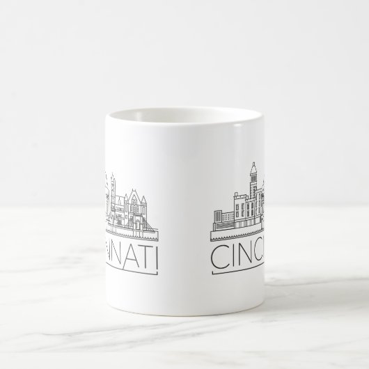 Cincinnati| Stilisierte Skyline Kaffeetasse (Mittel)