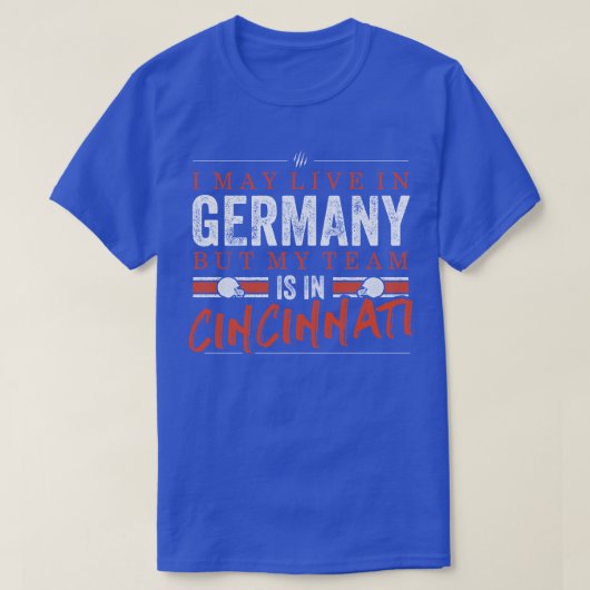 Cincinnati Team Fans aus Deutschland T-Shirt (Design vorne)