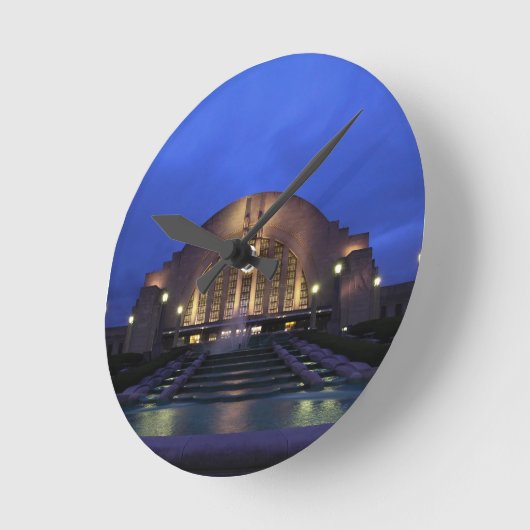 Cincinnati Union Terminal Runde Wanduhr (Winkel)